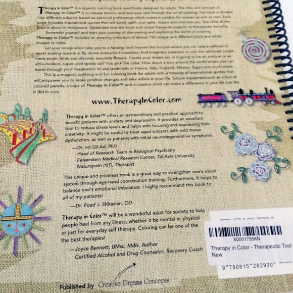 Therapy in Color - Coloring Book for Adults Multiple Subjects Like new - Picture 5 of 6